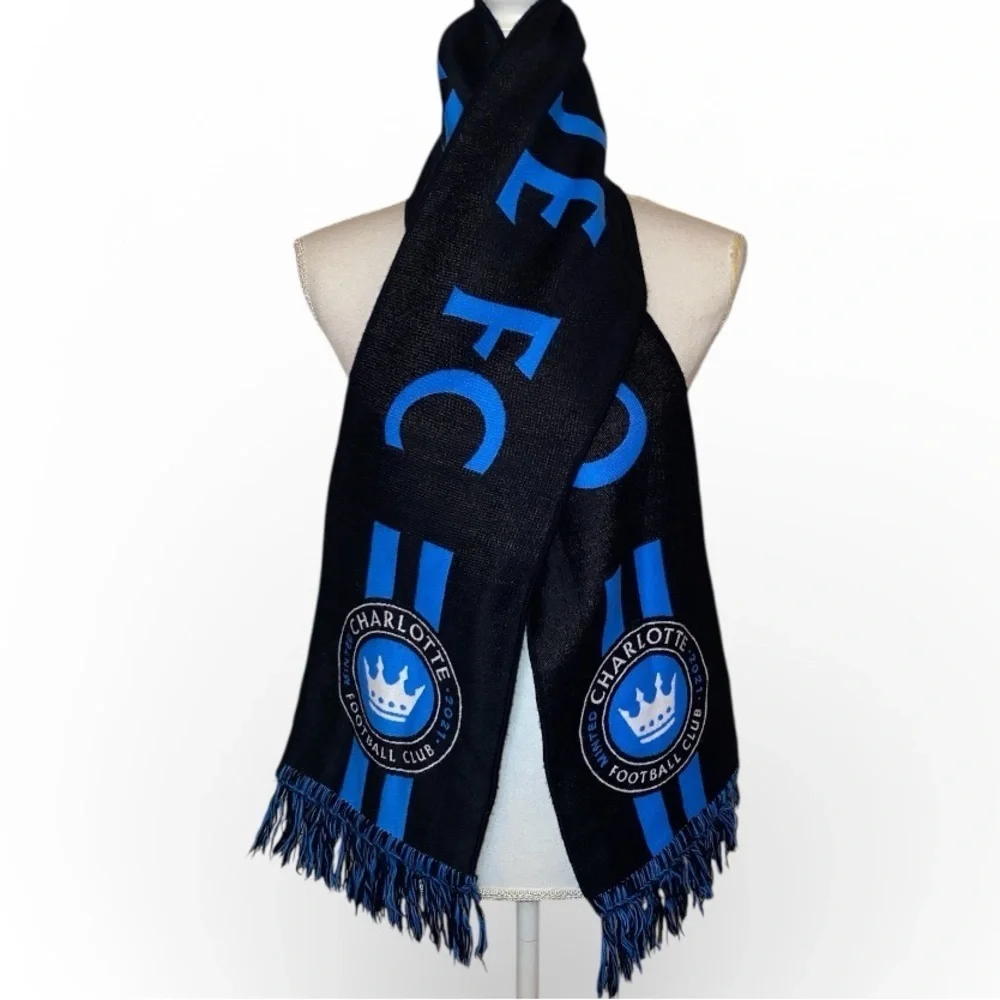 CHARLOTTE FOOTBALL CLUB (FC) Two Tone Scarf Inaugural Season (2021) Black Blue